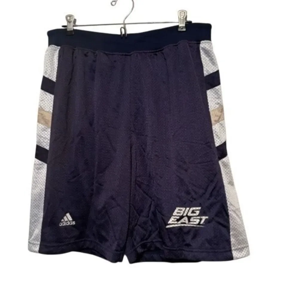 Big East Size Men’s XL Blue Mesh Adidas Basketball Shorts